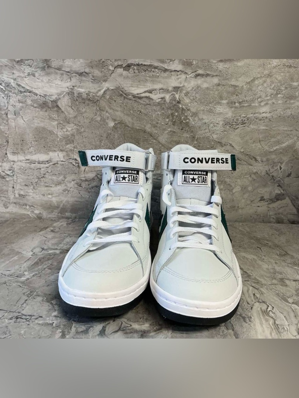 CONVERSE Pro Blazer V2 Mid Trainers, White/Green - Picture 6 of 7